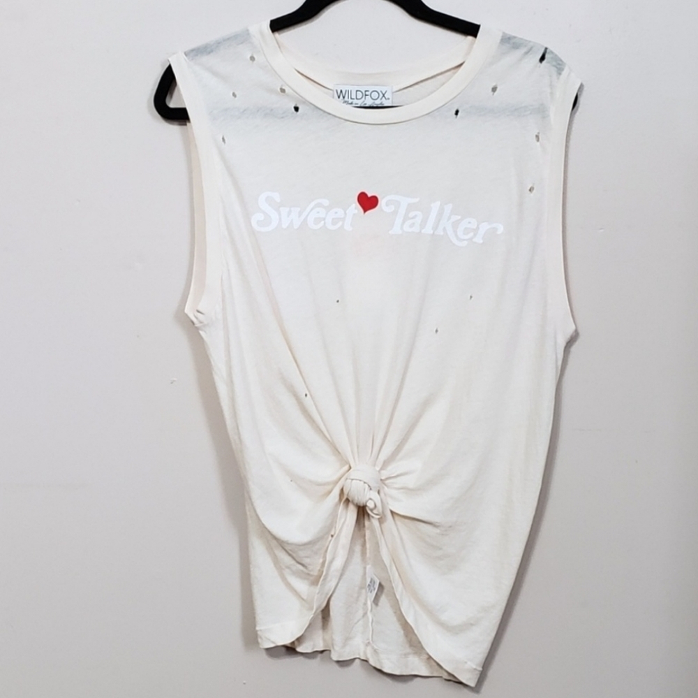 WILDFOX distressed sweet talker tank